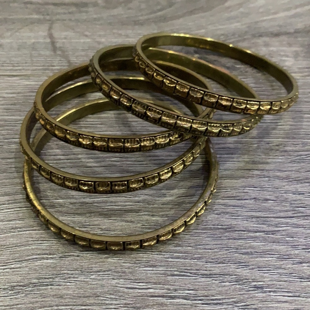 Dark Gold Bangle Set. - image 2